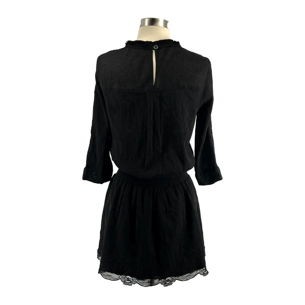 Sea New York Black Lace Crepe Drop Waist Tunic Dress EUC - Picture 9 of 12